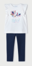 Mayoral - 2-teiliges Set/ T-Shirt weiß & Leggings blau